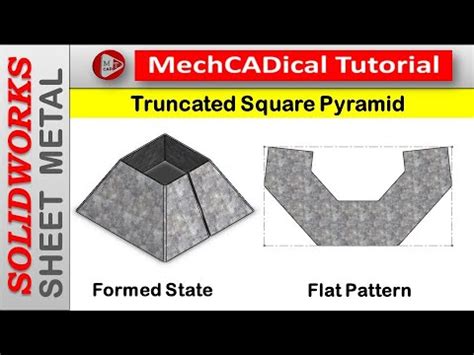 truncated square pyramid in sheet metal